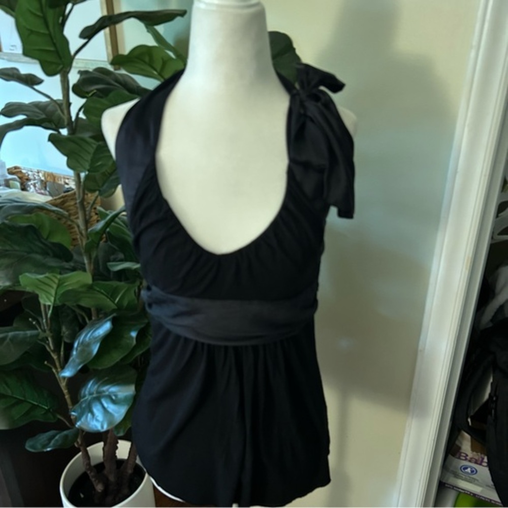 Marty m designer halter with silk tie